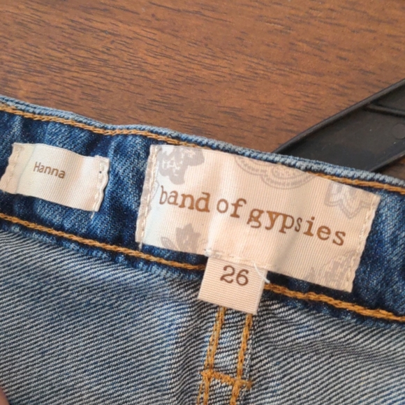 BAND OF GYPSIES DISTRESSED HANNA JEAN MINI SKIRT - Picture 8 of 9